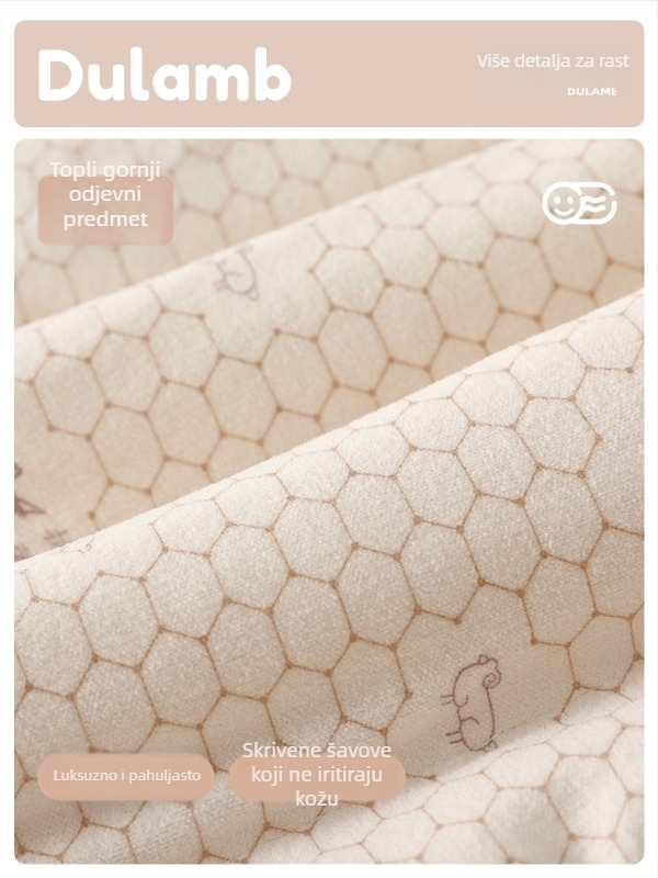 Dječji debeli jacquard džemper, unisex, za uzrast 3–8 godina, s dugim rukavima