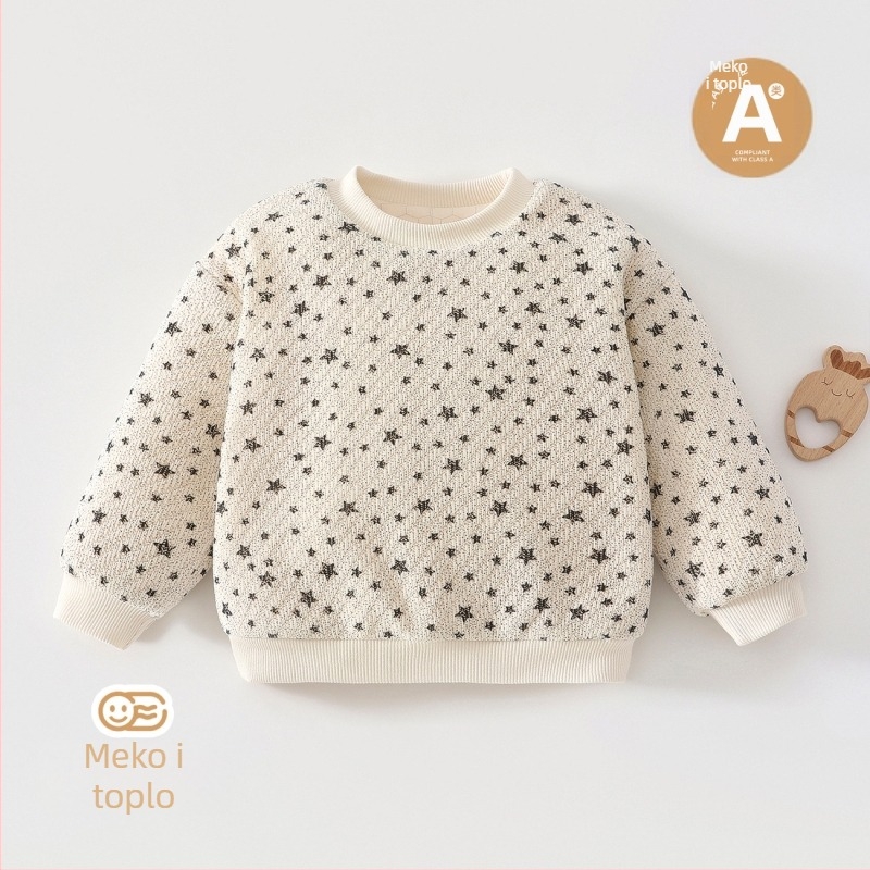Dječji debeli jacquard džemper, unisex, za uzrast 3–8 godina, s dugim rukavima