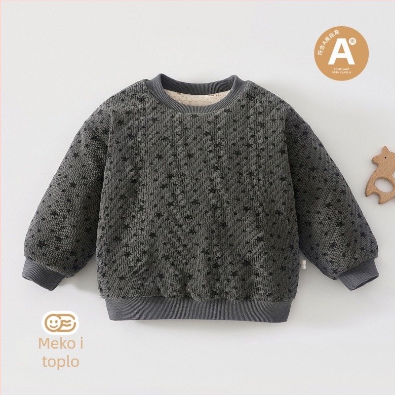 Dječji debeli jacquard džemper, unisex, za uzrast 3–8 godina, s dugim rukavima