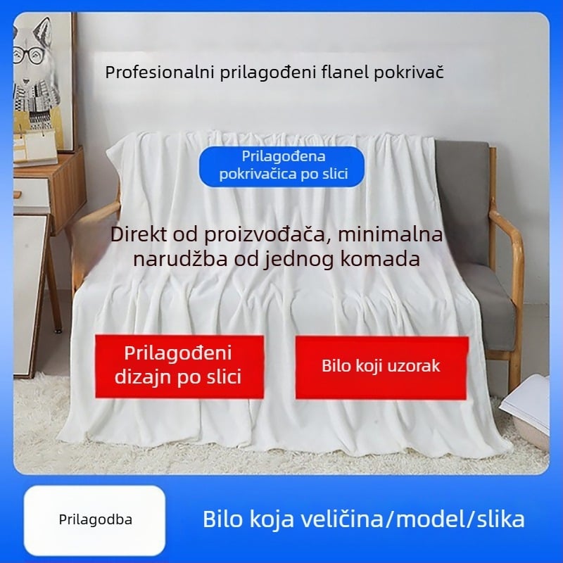 LZ flanel deka, prilagođena poliester 800–999 g, moderni jednostavni dizajn, pogodna za sve sezone