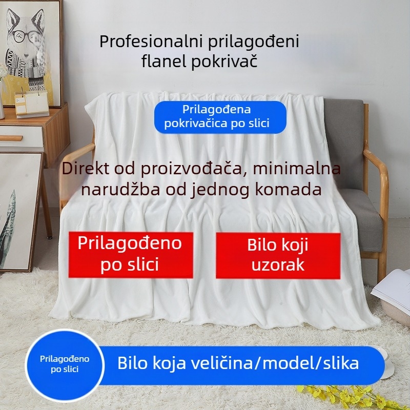 LZ flanel deka, prilagođena poliester 800–999 g, moderni jednostavni dizajn, pogodna za sve sezone