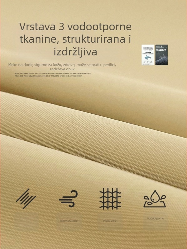 Dječja vesta – korejskog stila kardigan, zatvarač, poliester, bez kapulje