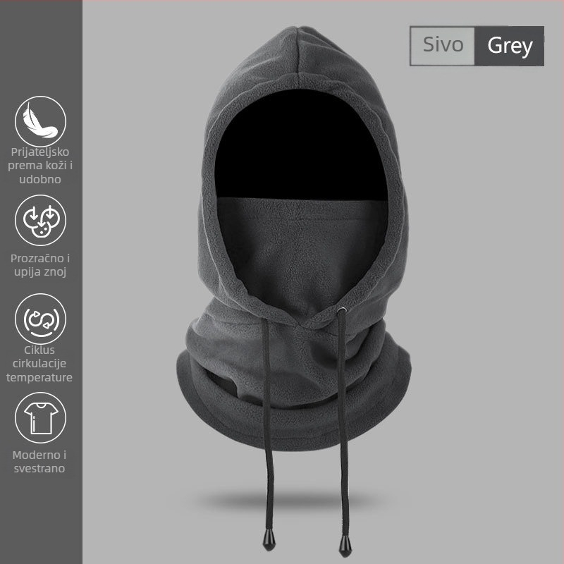 Extreme balaklava za vožnju, poliester, unisex, zimská maska za cijelo lice, prilagodljiva