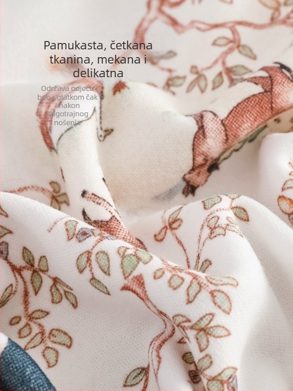 Anti-jump spavaća vrećica za bebu - karikatura uzorak, vanjski materijal pamuk mješavina, podstava i punilo 100% pamuk, kokon tip, za 0–1 godinu