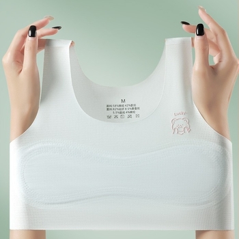 Djevojački bešavni trening grudnjak, za dob 12-15 godina, prozračni najlon, puni košarica s tankim oblikovanim košaricama, čvrste dvostruke naramenice