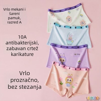 4-dijelni set dječjih gaćica od pamuka 95%, sigurnosna klasa A, za djevojčice, šifra 3008
