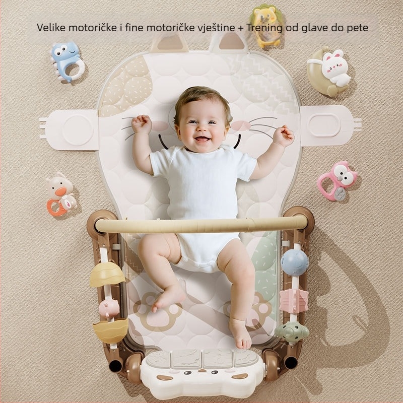 Bebin aktivni gym s odvojivim visećim dijelovima, glazba uz svjetla i projekcija — plastična igračka za uzrast 0–3 godina