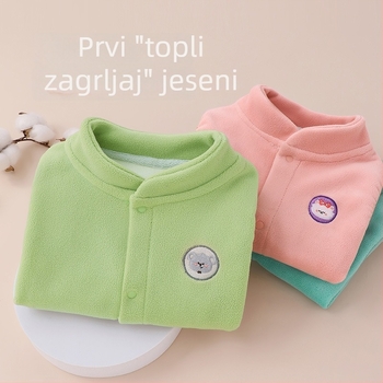Dječji vest kardigan u korejskom stilu, austrijski flis, 90% poliester, jednostruko kopčanje, uzrast 3-8 godina