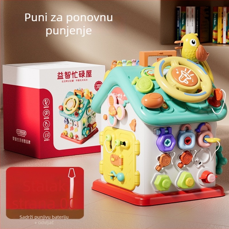 Montessori šestostranični užurbani dom — Višestruka ranorođena igračka za dojenčad, plast, 0–2 godine, Guangdong porijeklo, 3C električna igračka do 14 godina, šifra XJBB