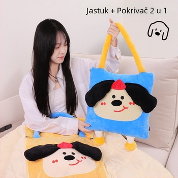 Auto jastučnica-odjeđa s crtanim psom, izšivana površina, super mekani kratki pliš, PP pamuk, karikatura uzorak, prilagođavanje dostupno