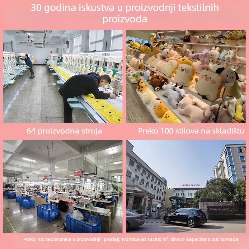 Auto jastučnica-odjeđa s crtanim psom, izšivana površina, super mekani kratki pliš, PP pamuk, karikatura uzorak, prilagođavanje dostupno