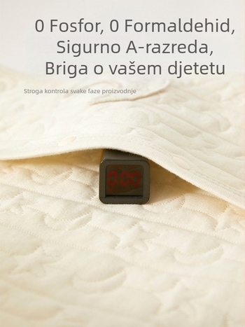 Dječja pamučna kvilirana vesta, 100% pamuk, podstava i punilo od poliestera, unisex, kopčanje u jednom redu, za proljeće, jesen i zimu