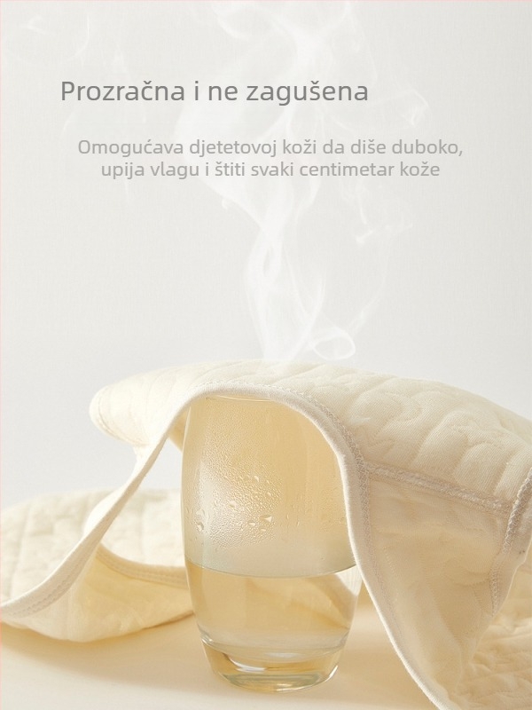 Dječja pamučna kvilirana vesta, 100% pamuk, podstava i punilo od poliestera, unisex, kopčanje u jednom redu, za proljeće, jesen i zimu