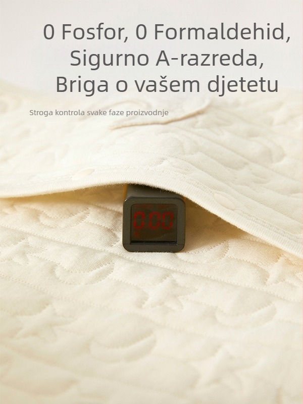 Dječja pamučna kvilirana vesta, 100% pamuk, podstava i punilo od poliestera, unisex, kopčanje u jednom redu, za proljeće, jesen i zimu