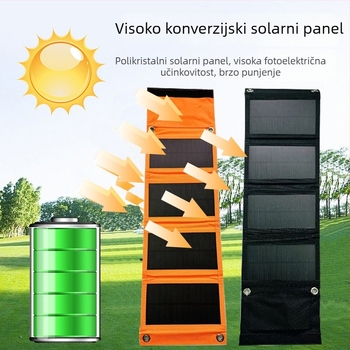 10W prijenosna sklopiva solarna ploča, 4-djelna konstrukcija, napajanje za kampiranje USB punjenjem