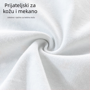 Dječji dvodijelni pamucni komplet donjeg rublja, okrugli vrat, 100% pamuk, za djecu 1–3 godine (80–100 cm), proljeće–jesen