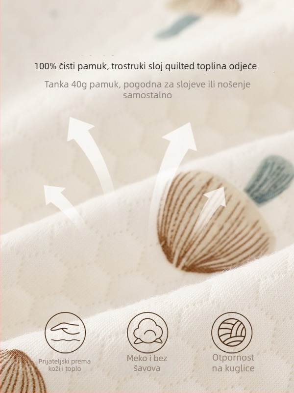 Dječja pamučna majica za jesen/zimu, 100% pamuk, unisex, okrugli vrat, bez kapuljače, za novorođenčad