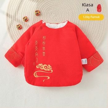 Odjeća za novorođenče, kineski stil, 100% pamuk, okrugli izrez, bez kapuljače, mekan materijal, zima
