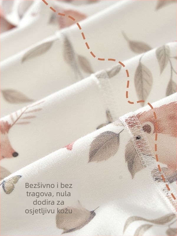 Novorođeni pamucni top za spavanje, okrugli izrez, bez kapulje, pogodan za sve sezone, meka tkanina