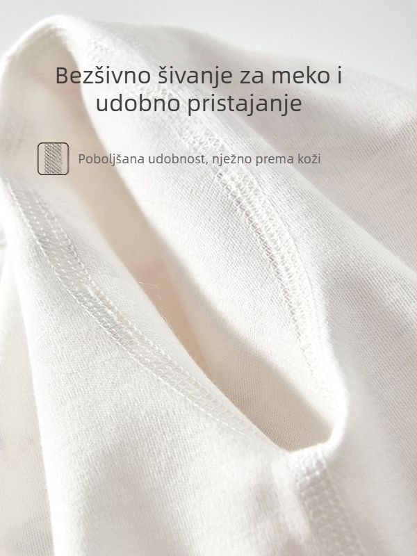 Novorođeni pamucni top za spavanje, okrugli izrez, bez kapulje, pogodan za sve sezone, meka tkanina