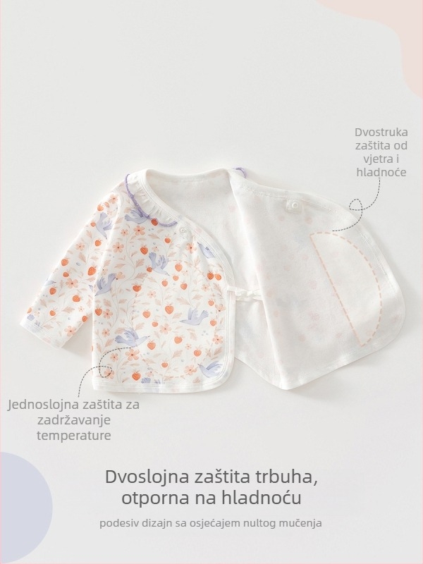 Nova bebi majica od 100% pamuka, s okruglim ovratnikom, bez kapucnje, sigurnosna razina A, za dob 0–12 mjeseci, nježno obrađena