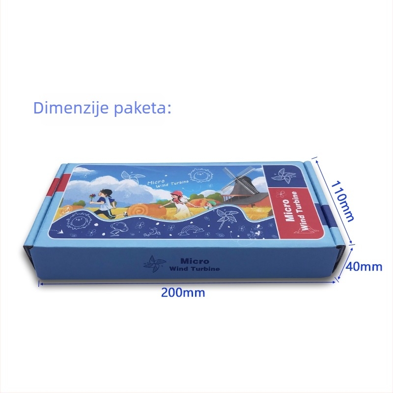 Mini vjetroturbina s LED bez baze, edukativni demonstracijski model — Šifra artikla: F7568M9S99M77J