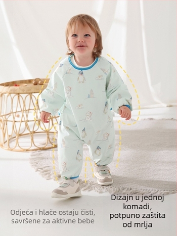 Belleptide Vodootporna bebanska bavica za jelo s džepom — Crtani uzorak, 100% poliester