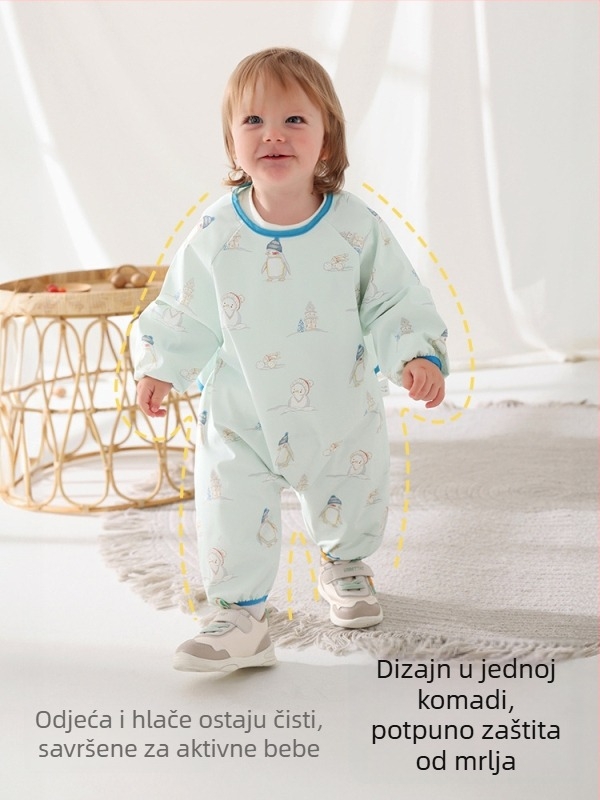 Belleptide Vodootporna bebanska bavica za jelo s džepom — Crtani uzorak, 100% poliester