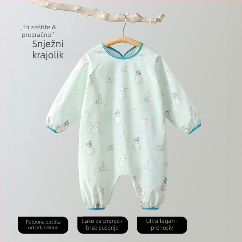 Belleptide Vodootporna bebanska bavica za jelo s džepom — Crtani uzorak, 100% poliester