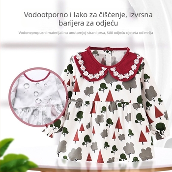 Dječja zaštitna zástita za hranu, vodonepropusna, unisex, za djecu 1-3 godine, visina 59 cm, proljeće 2025