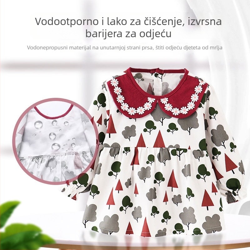 Dječja zaštitna zástita za hranu, vodonepropusna, unisex, za djecu 1-3 godine, visina 59 cm, proljeće 2025