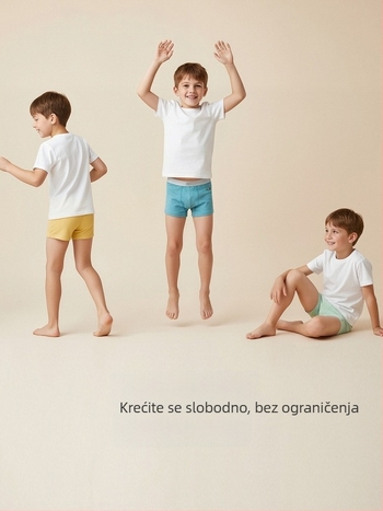 Dječje boxerice za dječake, 95% pamuka, antibakterijske, ravni šavovi, četiri sezone, za djecu od 8 godina nadalje
