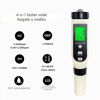 Prijenosni analizator kvalitete vode – model BSK-06, opseg mjerenja 0–2400 ppb / 0.001–2.4 ppm, točnost ±10 ppb / ±0.01 ppm, napajanje 4.5V.