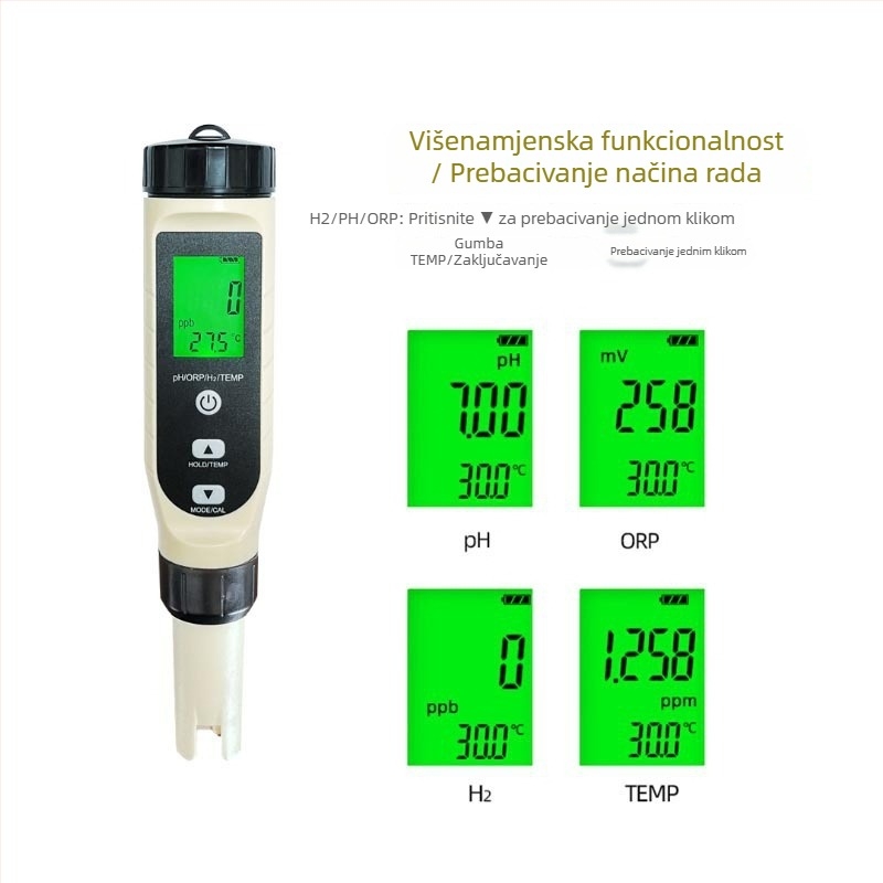 Prijenosni analizator kvalitete vode – model BSK-06, opseg mjerenja 0–2400 ppb / 0.001–2.4 ppm, točnost ±10 ppb / ±0.01 ppm, napajanje 4.5V.