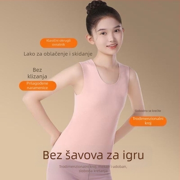 Unisex dječja vesta, topla De-Rong tkanina, pulover-stil, pamuk-akrilna smjesa, mekan dodir, za djecu 8+ godina, proljeće-jesen-zima, bez kapulje, bez podstave