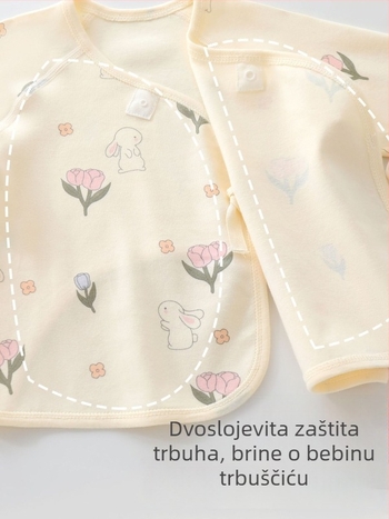 Dječji top od pamuka za novorođenčad, unisex, brušena tkanina, bez kapuljače, za sve sezone