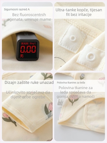 Dječji top od pamuka za novorođenčad, unisex, brušena tkanina, bez kapuljače, za sve sezone