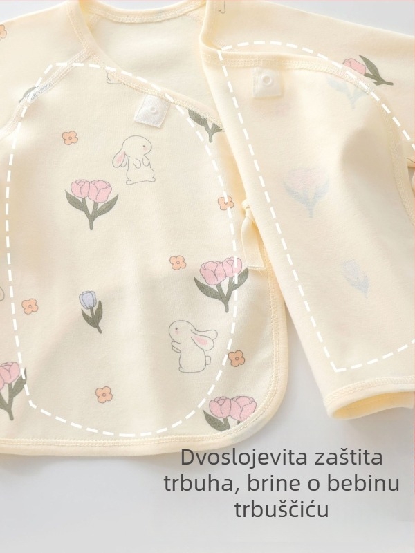 Dječji top od pamuka za novorođenčad, unisex, brušena tkanina, bez kapuljače, za sve sezone