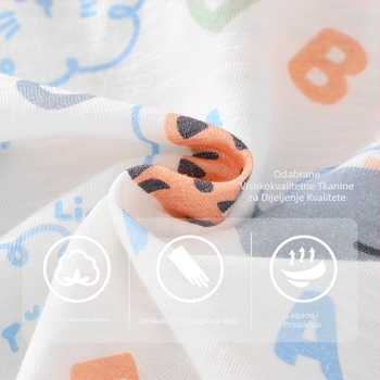 Unisex dječja majica od 100% pamuka, otisak sa životinjama, kratki rukavi, okrugli vrat, ljetna opuštena majica za djecu