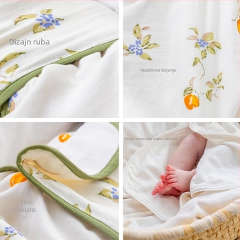 Bejbi swaddle spavaća vreća, za novorođenčad do 12 mjeseci, tanak pamuk-mješavina, otisak, antibakterijski, regulacija temperature, odvlaživanje vlage, proljeće-ljeto-jesen