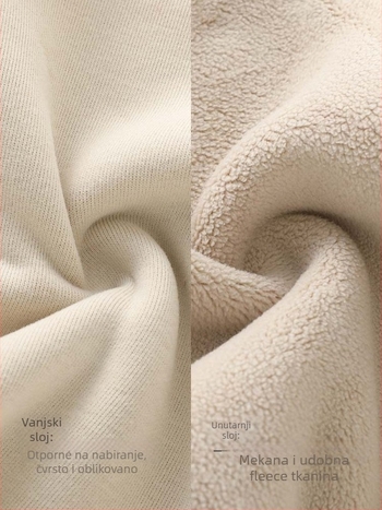 Korejski stil dječje dugačke hlače, 95% pamuk + 5% elastinsko vlakno, elastični pojas, unutarnji fleece, crtani uzorak, za dob 0–1 godina, proljeće–zima