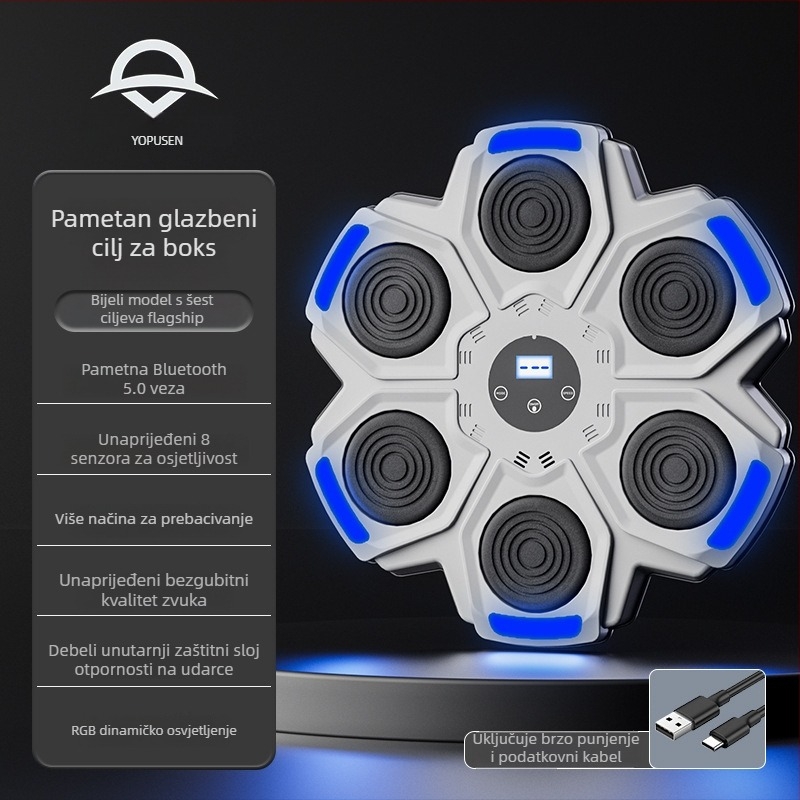 Pametni glazbeni boksački trener za kućnu upotrebu, zidni nosač – dječja boksačka mašina (Brand: Water source; Značajke: pametan, glazba; Ugradnja: zid)