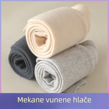Dječje hlače od čiste vune, visok struk, elastični pojas, 90% vuna, zimske