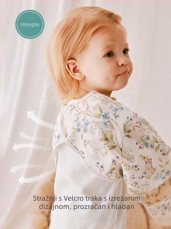 Dječja pregača za jelo s dugim rukavima – karikatura uzorak, vodootporna, otporna na mrlje, za novorođenčad 0–1 godina