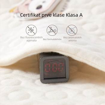 Dvo-dijelni dječji set od 100% pamuka: dugi rukav i duga hlača, crtani uzorak, za novorođenčad 0–12 mjeseci, debeli materijal za jesen/zimu/proljet