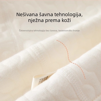 Dvo-dijelni dječji set od 100% pamuka: dugi rukav i duga hlača, crtani uzorak, za novorođenčad 0–12 mjeseci, debeli materijal za jesen/zimu/proljet