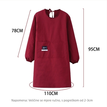 PVC pregača bez rukava za kuhinju, površina protiv prljavštine, Velvet Tower stil, mogućnost ispisa slika