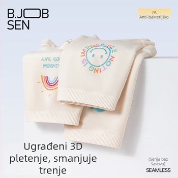 Djevojačke gaćice od modalnog materijala, bez šavova, za dob 3–8 godina, 79,2% modal, MENGDOU