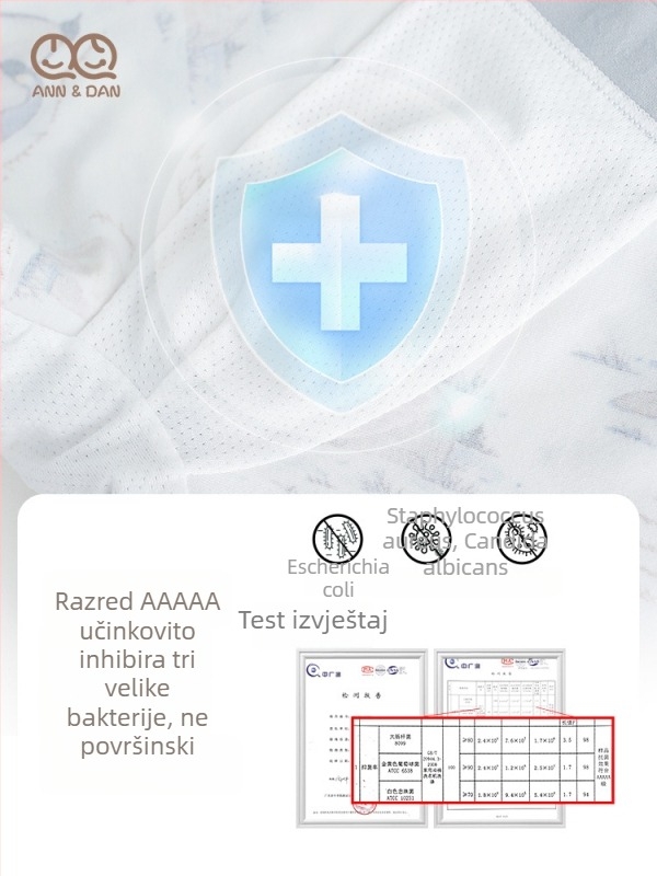 Andan dječje gaćice od bambusovih vlakana, 70% regenerirane celuloze, sigurnosna razina A, za djecu 3–8 godina, paket od 3 komada.
