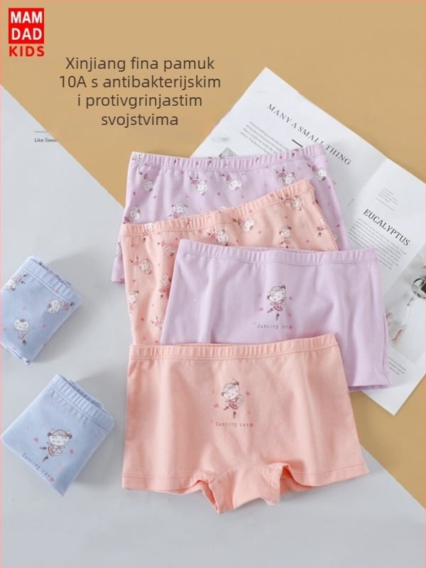 Dječje pamuk donje gaćice za djevojčice, 95% pamuk, sigurnosni razred A, KIDS MAM&DAD, uzrast 3–8 godina